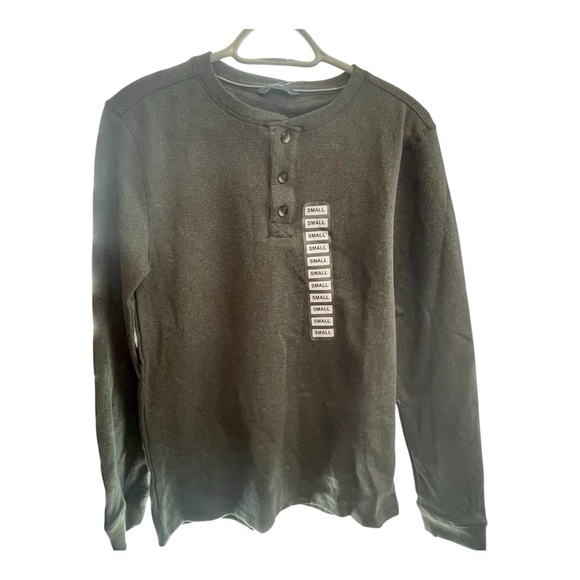 Member's Mark Other - Olive Long Sleeve Henley Shirt